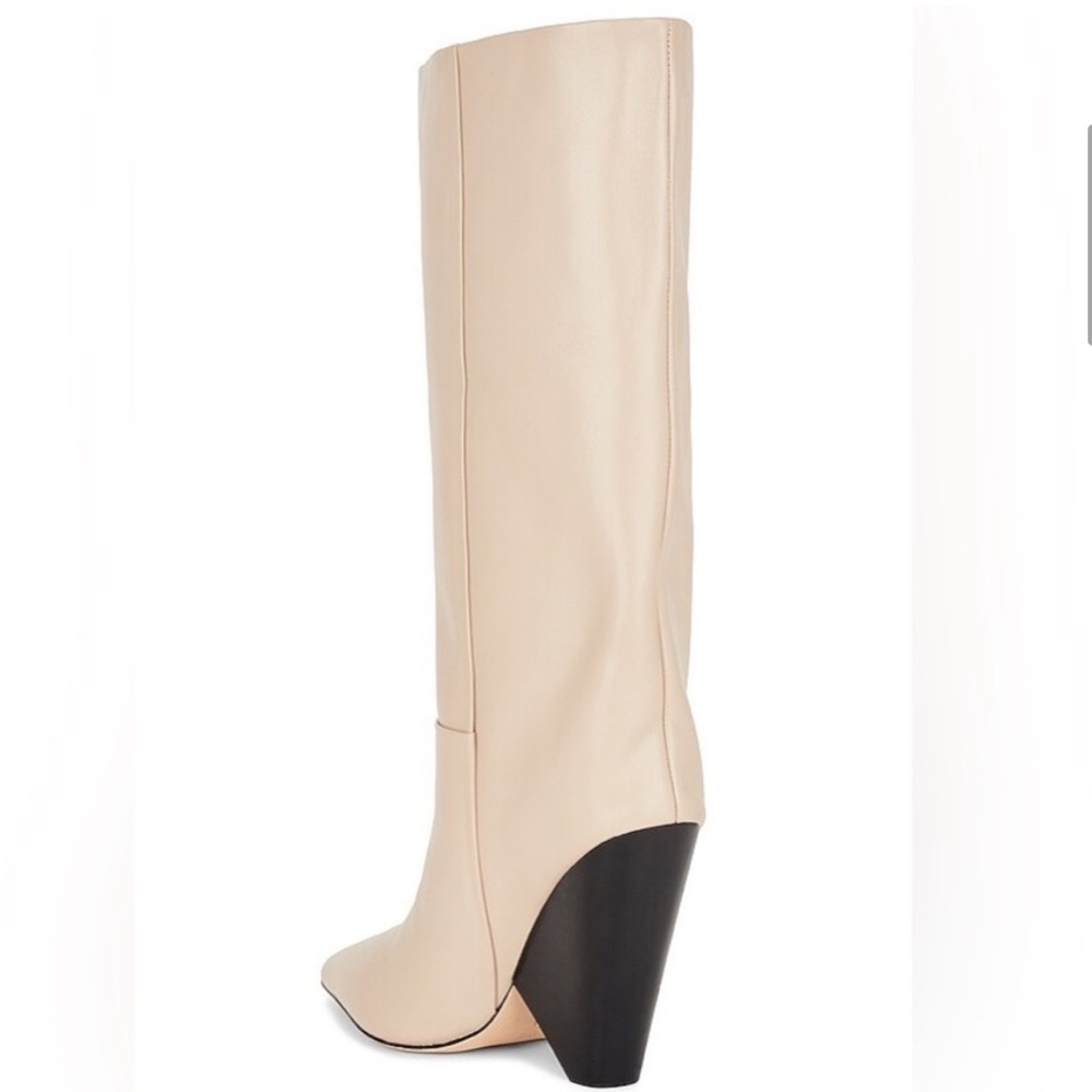 Raye Angle Boot in Beige Leather - Picture 2 of 8